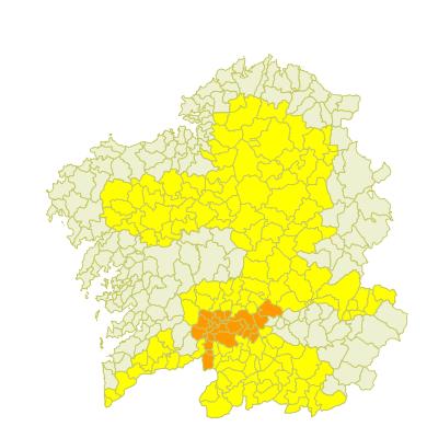 Avisos por ola de calor en ocho comarcas de las cuatro provincias gallegas