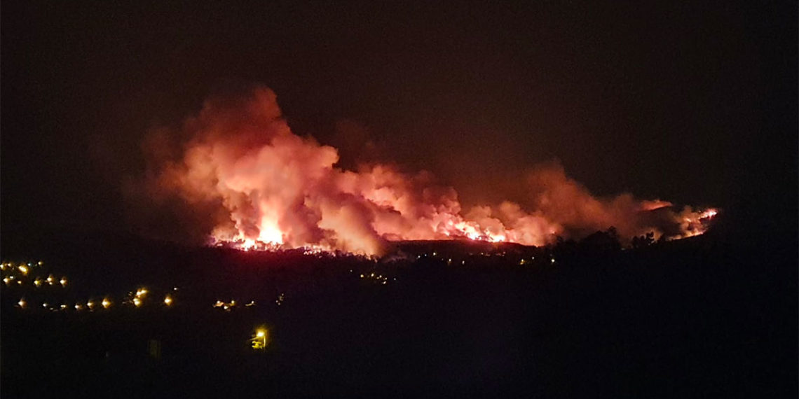 Un rayo provocó el incendio forestal que ha afectado a varios concellos
