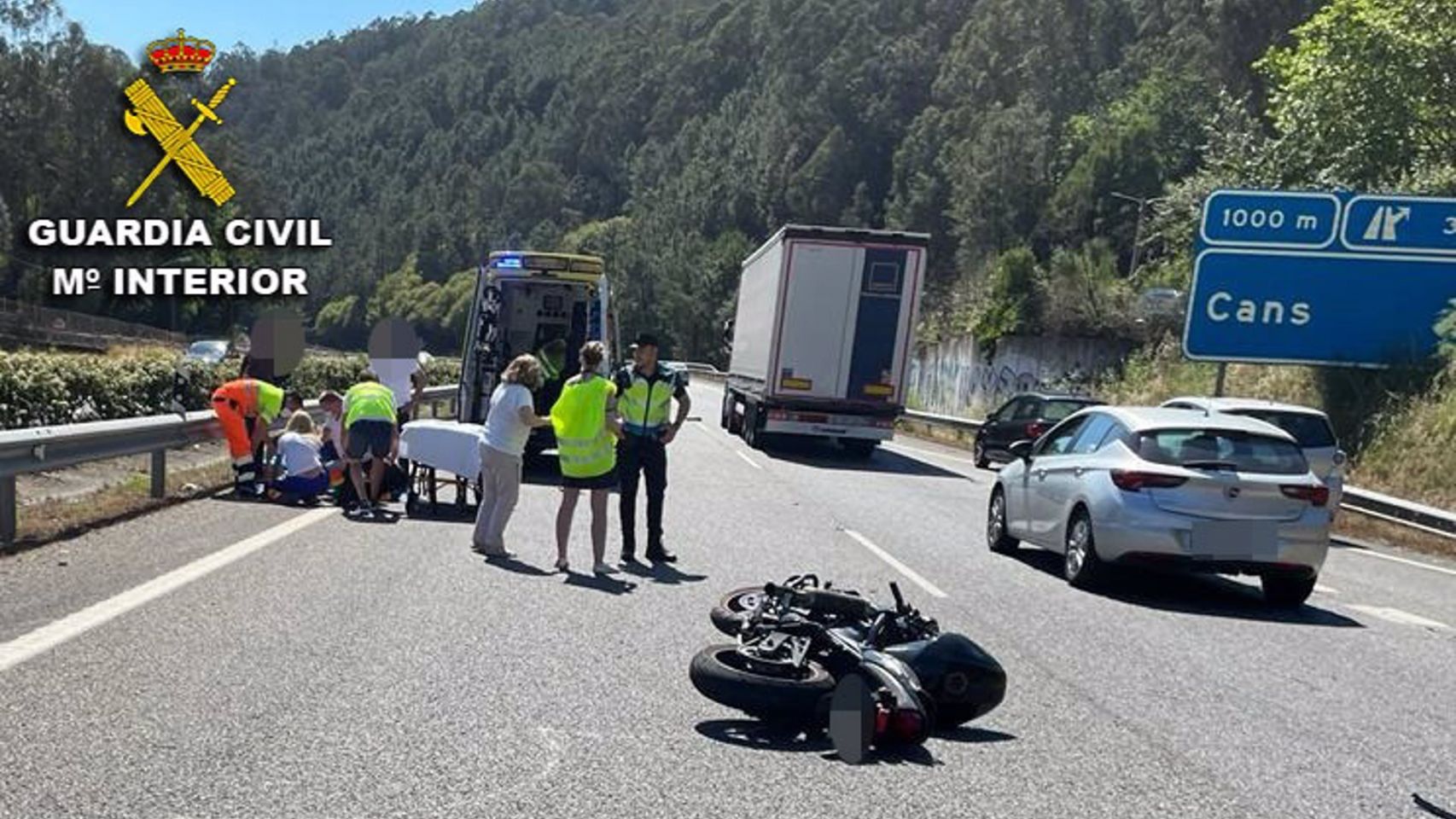La Guardia Civil ya detuvo al conductor que causó el accidente de Cans